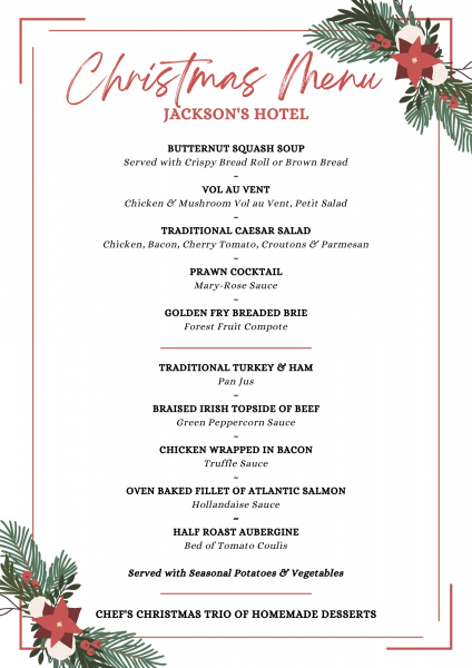 jackson s christmas menu